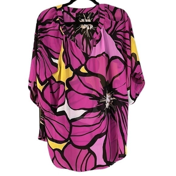 Worthington Women’s X-Large Sheer V-neck Blouse - Picture 1 of 16